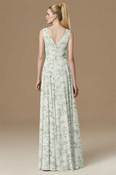 Blissfully Gorgeous Sage Green Floral Dress Bridesmaid for Garden Elegance - Sage Floral - PromDressClub